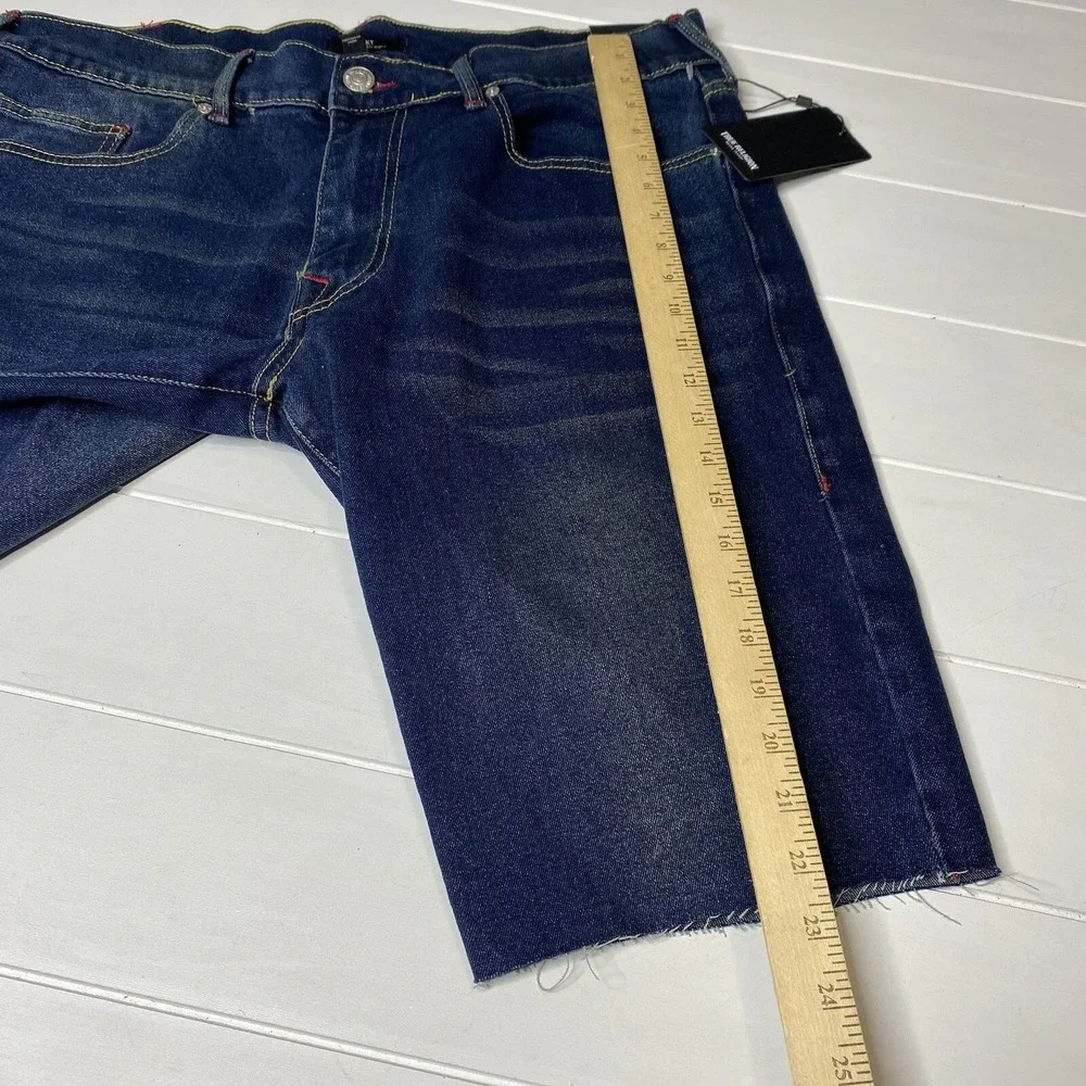 True Religion Ricky Relaxed Straight Shorts‎ Raw Hem Men's Size W36